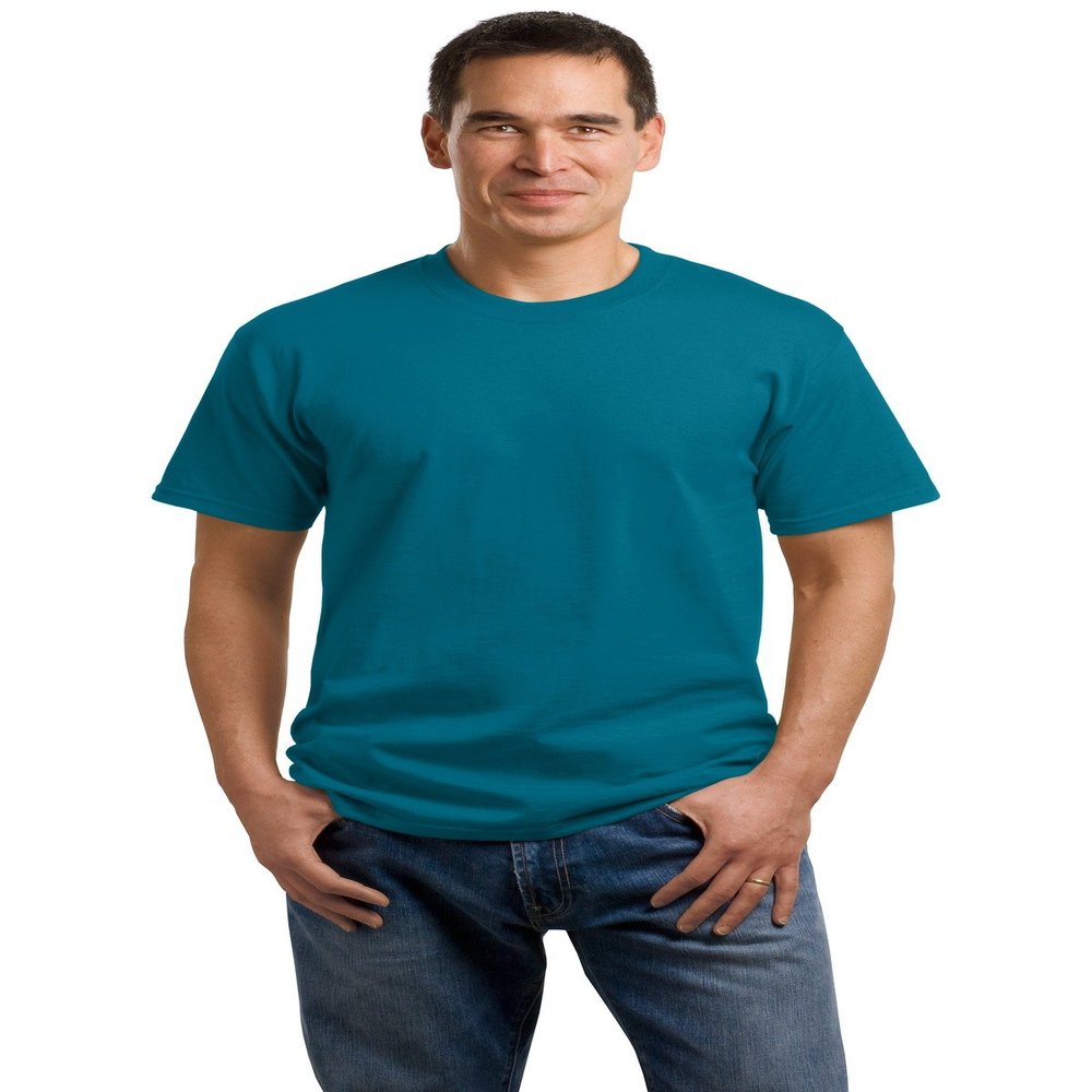 Port & Company 100% Cotton T-Shirt. PC54 Teal L