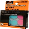 Walker's Silicone Putty - Soft Moldable Tacky Adaptable 20dB NRR Noise-Blocking Hearing Protection Shooting Hunting Work Earplugs, 3 Pairs, Storage Case Included - Teal/Pink view 1