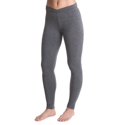Cuddl Duds Women's Softwear with Stretch Legging, Ultra-Soft, Lightweight, and Perfect for Everyday Comfort, Heather Charcoal, Large