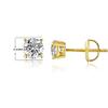 0.20-2.00 cttw Certified PREMIUM NATURAL Diamond Stud Earrings for Women 14 Karat Gold Earrings 4 Prong Setting with Screw Back Studs Fine Jewelry (1.00 cttw, yellow-gold) view 3