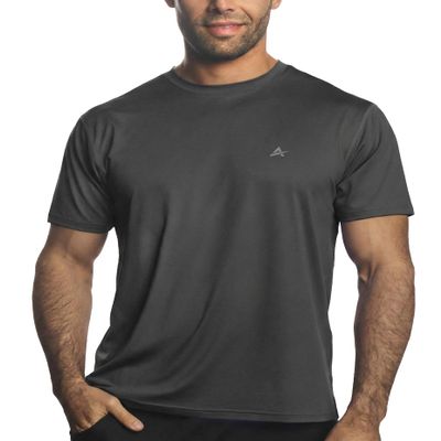 Arctic Cool Mens Crew Neck Cooling T-Shirt Sweat-Activated Moisture Wicking Performance Tee for Hot Weather, Outdoor Work & Training, Storm Grey, L