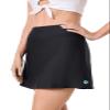 Coolibar UPF 50+ Women's Swim Skort - Sun Protective Black X-Small view 2