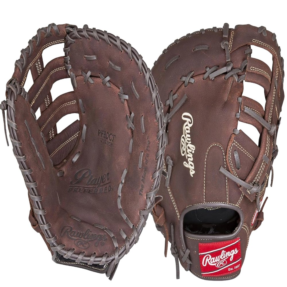 Rawlings | PLAYER PREFERRED Baseball First Base Glove | Right Hand Throw | 12.5" - Single Post Double Bar Web
