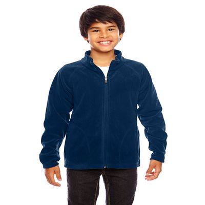 TEAM 365 Youth Campus Microfleece Jacket, Sport Dark Navy, Medium