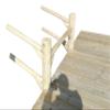 2-Place Dock-Mounted Kayaks/SUP Log Racks, Freestanding Outdoor Kayak Storage, SUP Paddle Board Rack, Surf Stands, Kayak Rack for Dock Equipment, Surfboard Holder, Outdoor Log Racks - Unfinished view 2