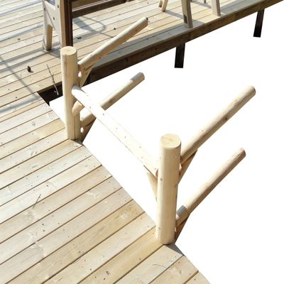2-Place Dock-Mounted Kayaks/SUP Log Racks, Freestanding Outdoor Kayak Storage, SUP Paddle Board Rack, Surf Stands, Kayak Rack for Dock Equipment, Surfboard Holder, Outdoor Log Racks - Natural