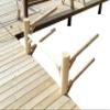 2-Place Dock-Mounted Kayaks/SUP Log Racks, Freestanding Outdoor Kayak Storage, SUP Paddle Board Rack, Surf Stands, Kayak Rack for Dock Equipment, Surfboard Holder, Outdoor Log Racks - Natural view 1