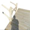2-Place Dock-Mounted Kayaks/SUP Log Racks, Freestanding Outdoor Kayak Storage, SUP Paddle Board Rack, Surf Stands, Kayak Rack for Dock Equipment, Surfboard Holder, Outdoor Log Racks - Natural view 2