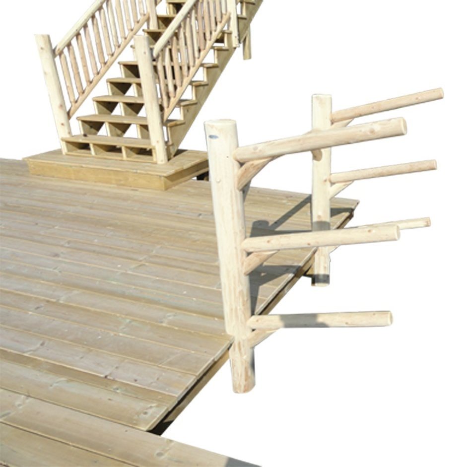 3-Place Low Dock-Mounted Kayaks/SUP Log Racks, Freestanding Outdoor Kayak Storage, SUP Paddle Board Rack, Kayak Rack for Dock Equipment, Surfboard Holder Stands, Outdoor Log Racks - Unfinished