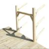 3-Place Low Dock-Mounted Kayaks/SUP Log Racks, Freestanding Outdoor Kayak Storage, SUP Paddle Board Rack, Kayak Rack for Dock Equipment, Surfboard Holder Stands, Outdoor Log Racks - Unfinished view 2