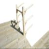 3-Place Low Dock-Mounted Kayaks/SUP Log Racks, Freestanding Outdoor Kayak Storage, SUP Paddle Board Rack, Kayak Rack for Dock Equipment, Surfboard Holder Stands, Outdoor Log Racks - Unfinished view 3