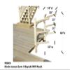 3-Place Low Dock-Mounted Kayaks/SUP Log Racks, Freestanding Outdoor Kayak Storage, SUP Paddle Board Rack, Kayak Rack for Dock Equipment, Surfboard Holder Stands, Outdoor Log Racks - Unfinished view 4