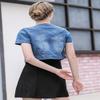 Only Faith Summer Womens Crew-neck Denim Jacket Short Sleeve Jean Coat Tops (XL, Dark blue) view 2