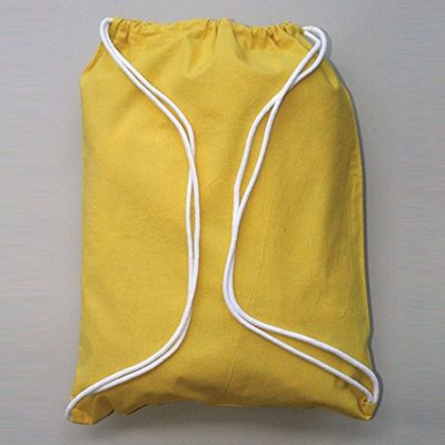 ( 3 Pack ) 100% Cotton Sport Drawstring Bag Medium Size,Cinch Packs,Ideal for daily use,sports,gym (YELLOW)