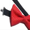 Christmas Bowties-newborn to Adults (Medium-6 to 12 Year Olds, Red and Gold Polka Dots) view 2