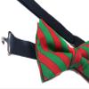 Christmas Bowties-newborn to Adults (Large-12 Year Olds or Older, Red and Green Stripes) view 2