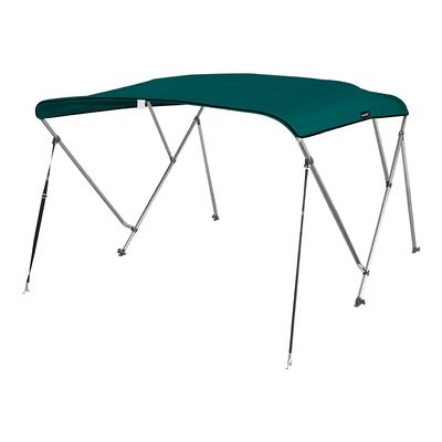 MSC 3 Bow 4 Bow Bimini Top Boat Cover with Rear Support Pole and Storage Boot(Teal,3 Bow 6'L x 46" H x 54"-60" W)