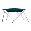MSC 3 Bow 4 Bow Bimini Top Boat Cover with Rear Support Pole and Storage Boot(Teal,3 Bow 6'L x 46" H x 54"-60" W) view 2