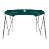 MSC 3 Bow 4 Bow Bimini Top Boat Cover with Rear Support Pole and Storage Boot(Teal,3 Bow 6'L x 46" H x 54"-60" W) view 3