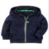 Carter's Boys French Terry Zippered Cardigan (Hoodie), Navy, 9m view 1