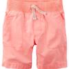 Carter's Boys Pull-On Twill Shorts, Orange, 6m view 1
