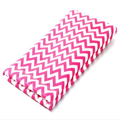 Calabria Quetsch Top Weich Brillenetui Chevron Zig Zag Design IN Wei? & Pink