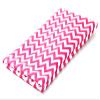 Calabria Quetsch Top Weich Brillenetui Chevron Zig Zag Design IN Wei? & Pink view 1