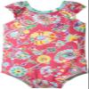 Masala Baby Girls Baby Flutter One Piece Ananya Floral Pink, Pink/Green, 3-6 Months view 1