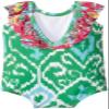 Masala Baby Girls Baby Flutter One Piece Ananya Floral Pink, Pink/Green, 3-6 Months view 2