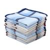 CoCoUSM Mens 100% Cotton Handkerchiefs Striped Hankies Assorted Color 3PCS view 1