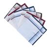 CoCoUSM Mens 100% Cotton Handkerchiefs Striped Hankies Assorted Color 3PCS view 2