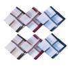 CoCoUSM Mens 100% Cotton Handkerchiefs Striped Hankies Assorted Color 3PCS view 4