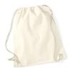 Westford Mill Cotton Lightweight Draw String Gym Sac Bag - Graphite Grey view 3