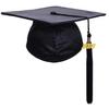 Newrara Unisex Shiny Kindergarten Gown Cap with Tassel (30, Black) view 2