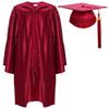 Newrara Unisex Shiny Kindergarten Graduation Gown Cap with Tassel (27, Maroon)