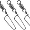 Dr.Fish 20 Pack Fishing Snap Swivels Ball Bearing Swivels Fishing Tackle Saltwater & Freshwater Coast-Lock Lure Snap Clips Terminal Tackle Line Leader Connector Accessories 35LB view 1