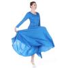 Danzcue Womens Praise Loose Fit Full Length Long Sleeve Dance Dress, Bright Royal, XX-Large view 2