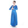 Danzcue Womens Praise Loose Fit Full Length Long Sleeve Dance Dress, Bright Royal, XX-Large view 4