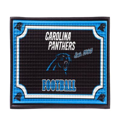 Team Sports America NFL Carolina Panthers Emobossed Outdoor Safe Mat 30" W x 18" H Durable Non Slip Floormat for Football Fans