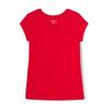 French Toast Big Girls Short Sleeve Crew Neck Tee, Red, 14/16 view 1
