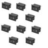 10x SPST ON/Off Black Rocker Rectangular 12V DC/5A 10A/125V AC Switch Car/Boat view 1