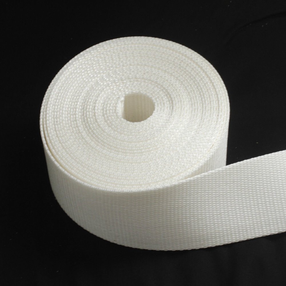 ALC 2 inch White Heavy Nylon Webbing 1 Yard (2" Nylon 3 FT) Strapping