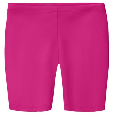 Made in USA Baby Girls Long Underwear Bike Shorts in 100% Cotton for Play, School, Dance, and Under Dresses, Hot Pink 9/12m