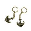 10 Pieces Fashion Jewelry Keyring Keychain Door Car Key Tag Ring Chain Supplier Supply Wholesale Bulk Lots Q1LQ2 Hollow Anchor view 1