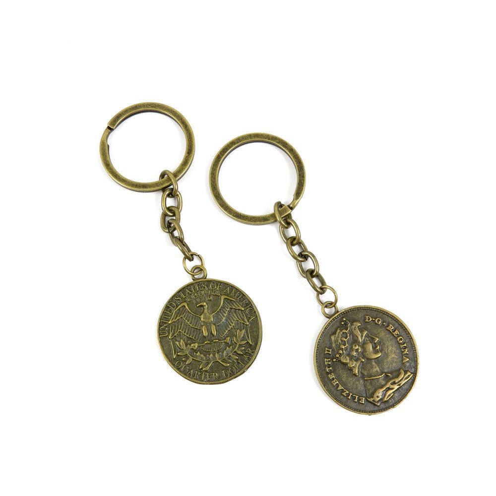 20 Pieces Fashion Jewelry Keyring Keychain Door Car Key Tag Ring Chain Supplier Supply Wholesale Bulk Lots Q4GC1 US Dollar King Sign