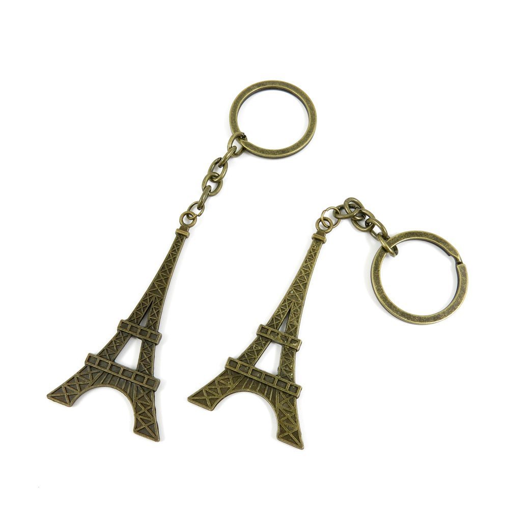 10 Pieces Fashion Jewelry Keyring Keychain Door Car Key Tag Ring Chain Supplier Supply Wholesale Bulk Lots Q9YJ8 Paris Eiffel Tower