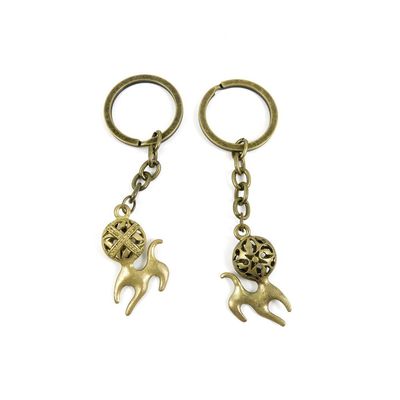 10 Pieces Fashion Jewelry Keyring Keychain Door Car Key Tag Ring Chain Supplier Supply Wholesale Bulk Lots E1ZN6 Hollow Fireball
