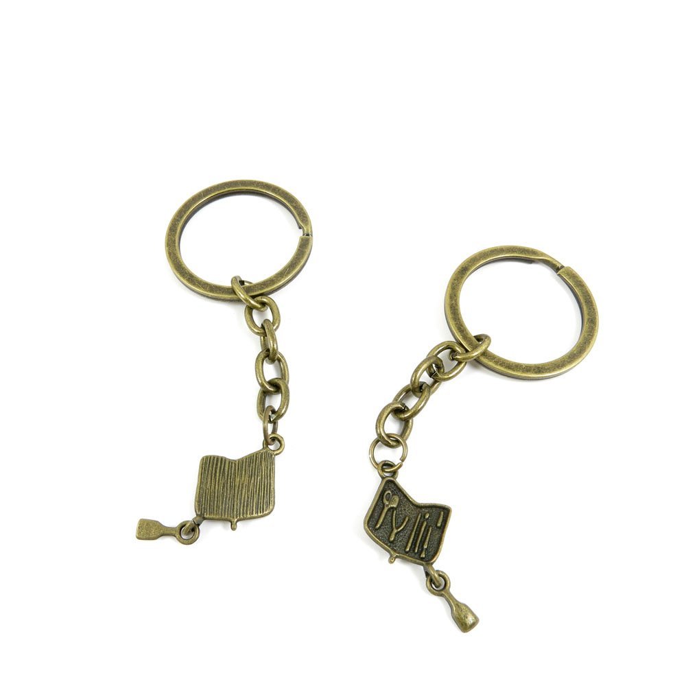 4044 Charms 70 Pieces Fashion Jewelry Keyring Keychain Door Car Key Tag Ring Chain Z1DO1 Nail Manicure Toolkit