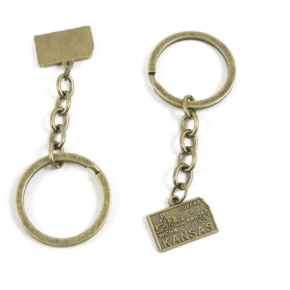 30 Pieces Fashion Jewelry Keyring Keychain Door Car Key Tag Ring Chain Supplier Supply Wholesale Bulk Lots N3QE9 Kansas Tag Signs