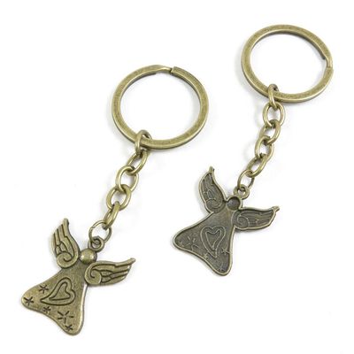 4044 Charms 40 Pieces Fashion Jewelry Keyring Keychain Door Car Key Tag Ring Chain Supplier Supply Wholesale Bulk Lots T0UN7 Angel